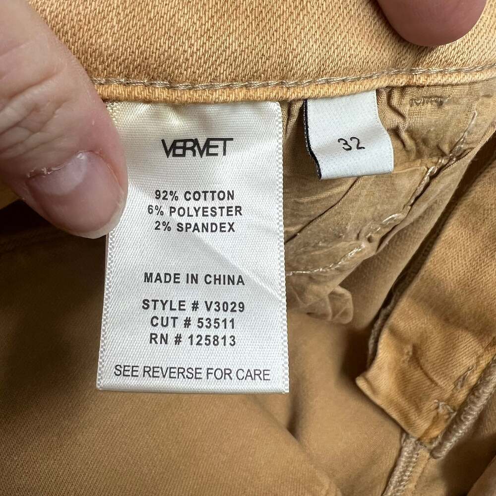 Vervet Bella High-rise Flare Size 32 Tan Women's Jeans Los Angeles Distress NWT - Picture 2 of 10
